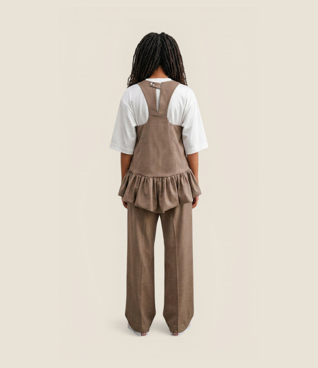 Top halter con fondo a palloncino