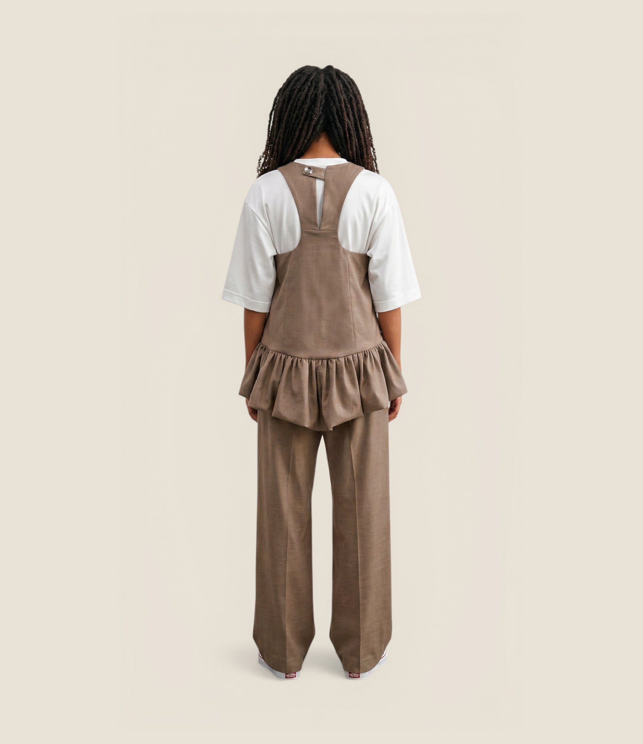 Top halter con fondo a palloncino